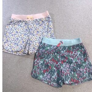 Lands‎ End Girls Shorts Bundle Size 10 Floral Print Lounge Casual 2 Pair Summer